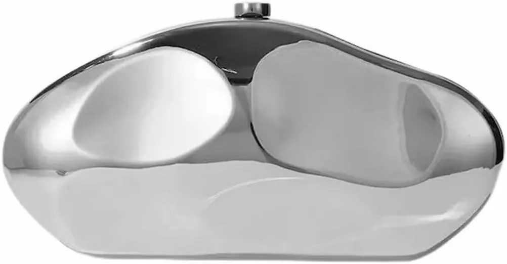 Shell Shape Acrylic Clutch Trendy Metallic Acrylic Evening Bag Shiny Egg Purses and Handbags for Women Wedding Party