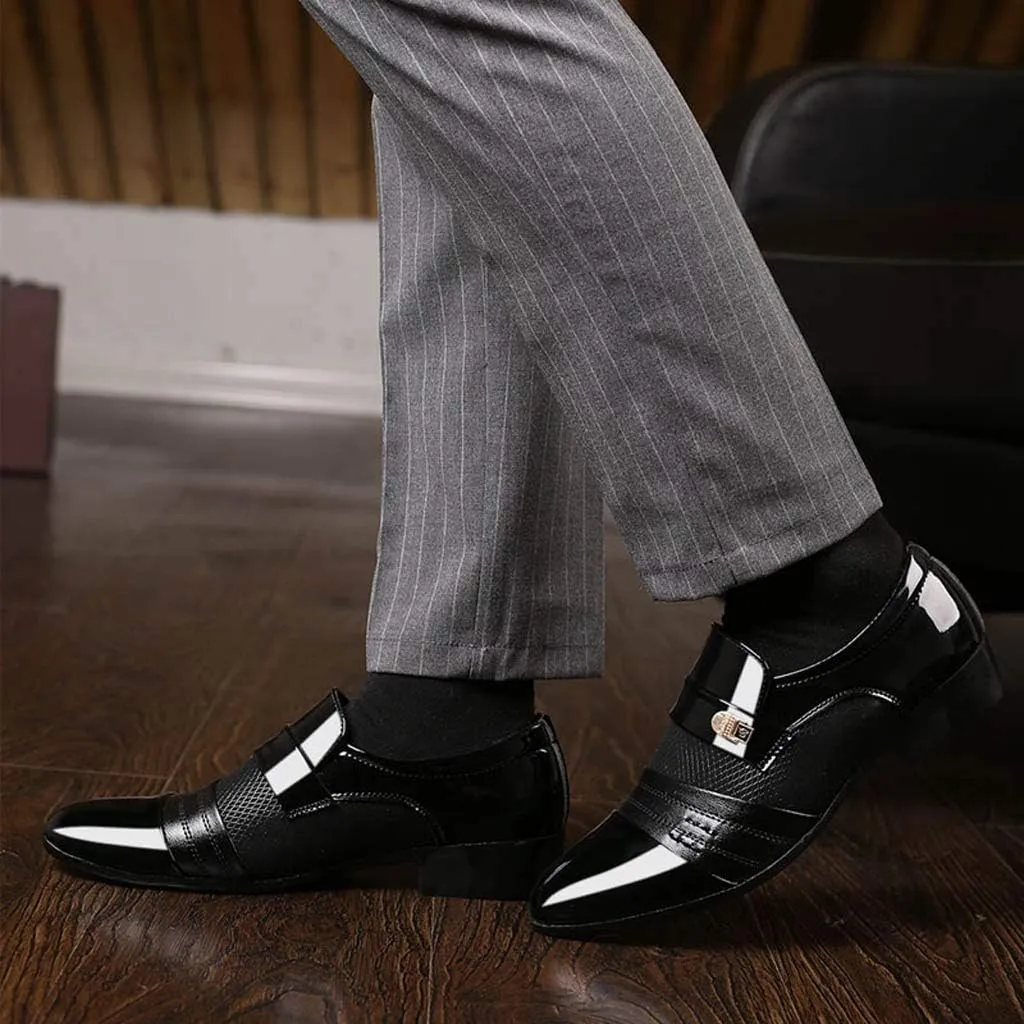 Shiny Black Dress Shoes for Men Leather Suit Comfortable Wedding Shoe Shoes Casual Shoes Mens Oxfordss Dress Shoes