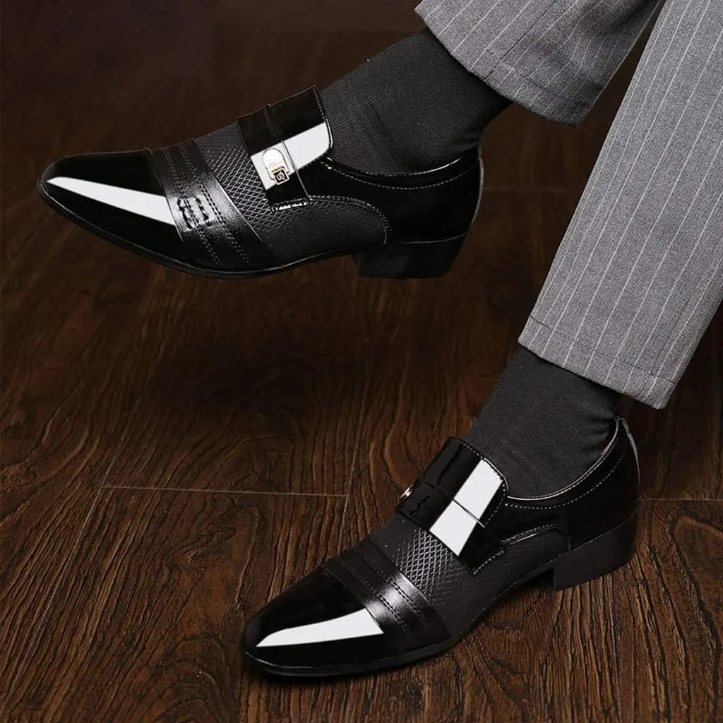 Shiny Black Dress Shoes for Men Leather Suit Comfortable Wedding Shoe Shoes Casual Shoes Mens Oxfordss Dress Shoes