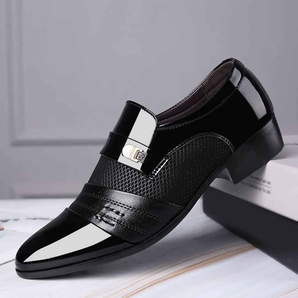 Shiny Black Dress Shoes for Men Leather Suit Comfortable Wedding Shoe Shoes Casual Shoes Mens Oxfordss Dress Shoes