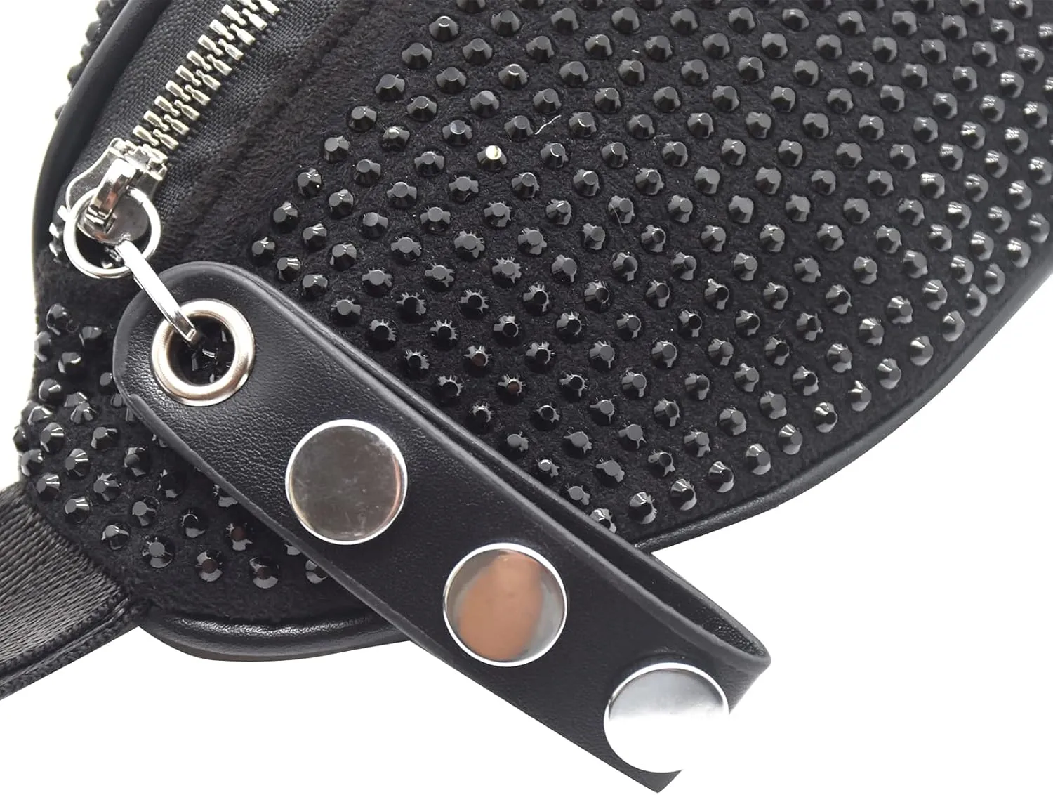 Shiny Rhinestones Crystal Waist Bag Fanny Pack for Women Girls Small Belt Bum Bag Crossbody Cell Phone Pouch for Party Beach Travel