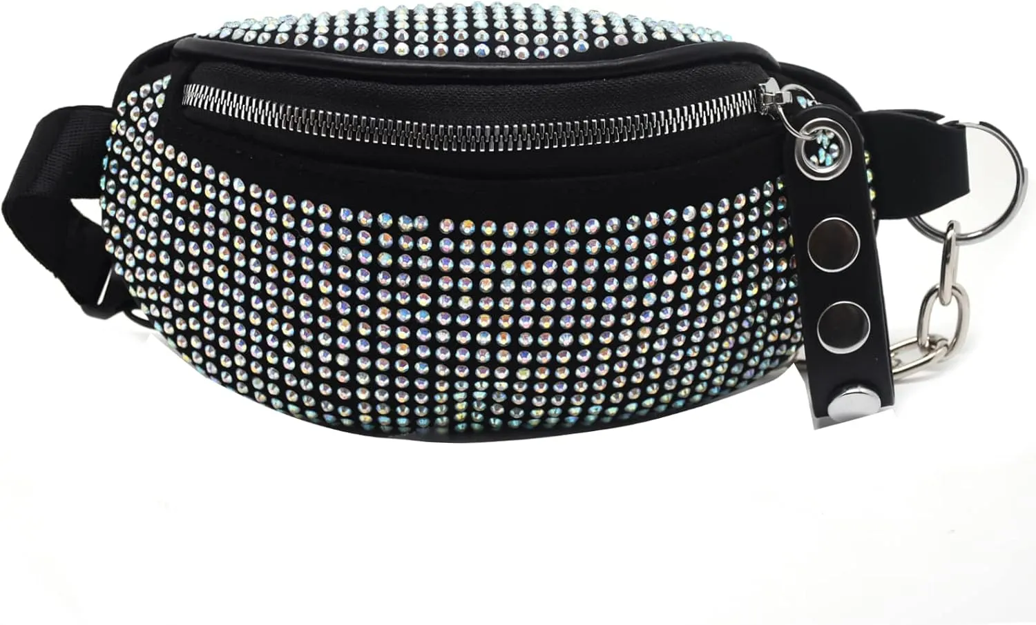Shiny Rhinestones Crystal Waist Bag Fanny Pack for Women Girls Small Belt Bum Bag Crossbody Cell Phone Pouch for Party Beach Travel