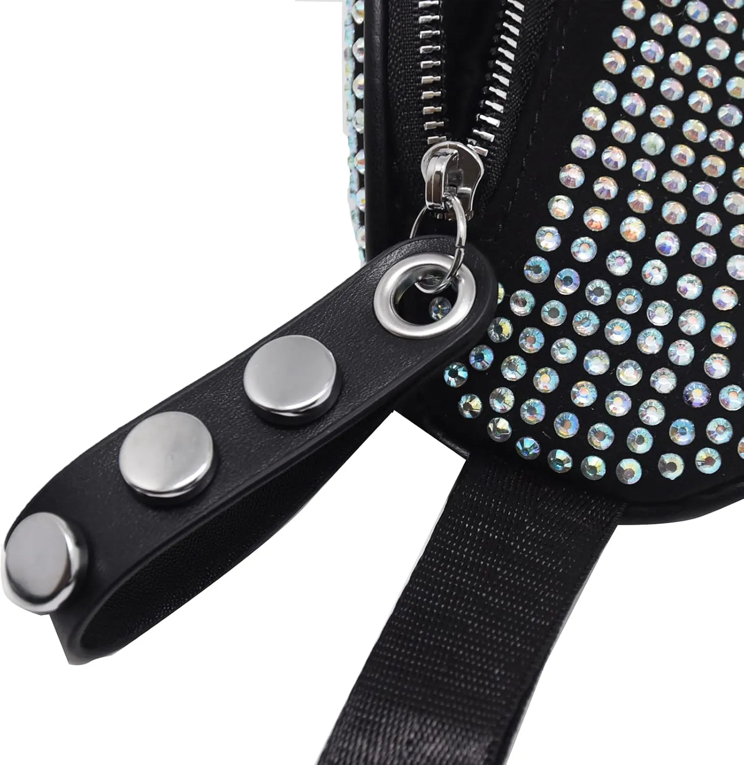 Shiny Rhinestones Crystal Waist Bag Fanny Pack for Women Girls Small Belt Bum Bag Crossbody Cell Phone Pouch for Party Beach Travel