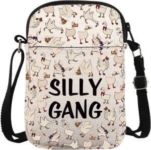 Silly Gang Inspired Crossbody Bag Goose Bumps Gift Goose Club Gift Funny Goose Game Gift Goose Duck Lover Gift
