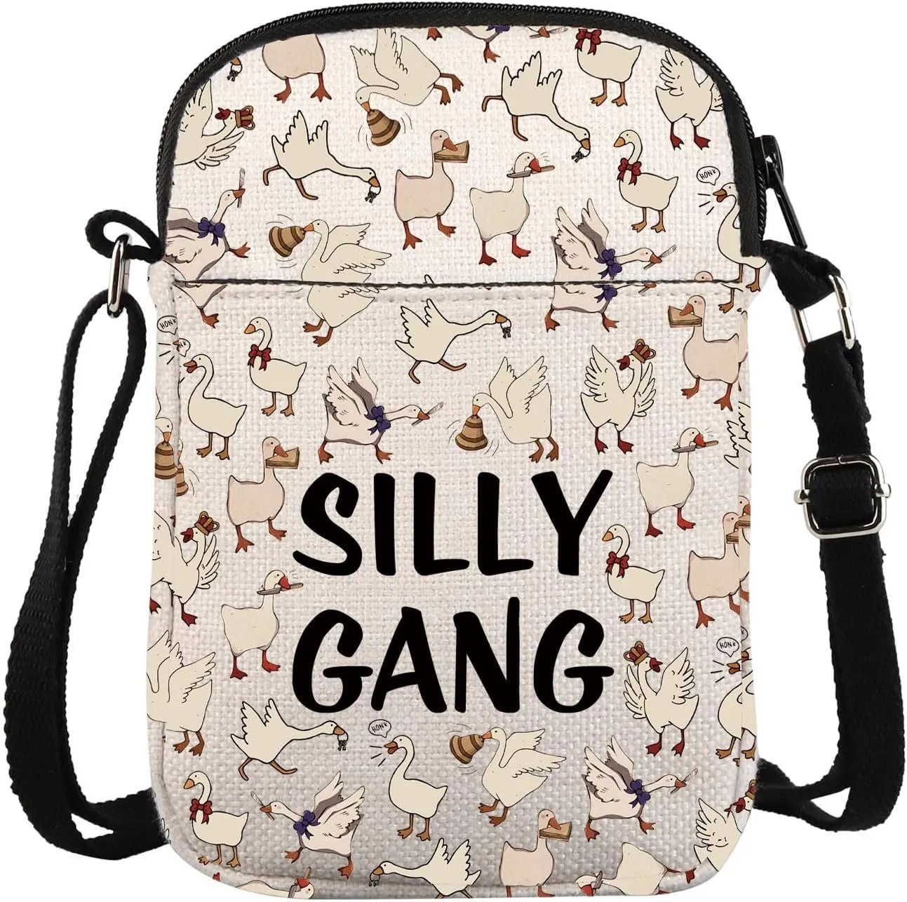 Silly Gang Inspired Crossbody Bag Goose Bumps Gift Goose Club Gift Funny Goose Game Gift Goose Duck Lover Gift