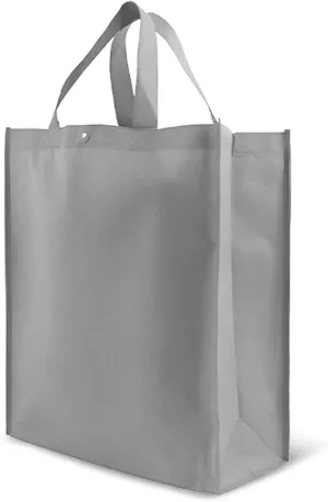 Simply Green Solutions - Reusable Grocery Bags, Durable Large Tote Bags, Shopping Bags for Groceries, Utility Tote, Reusable Gift Bags With Handles, 14 x 16.5 x 6 Inches, 10-Pack, Gray