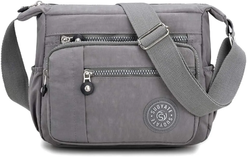 Single Messenger Bag Bags Crossbody Fashion Shoulder Nylon Women Bags Drawing Messenger Bag (Grey, One Size)