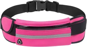 Slim Running Belt for Men, Waterproof Fanny Pack for Men,Phone Holder for Running,Reflective Waist Bag,Runners Belt Pouch,Money Belt,Waist Pack Bag for Workout Running Travel Camping
