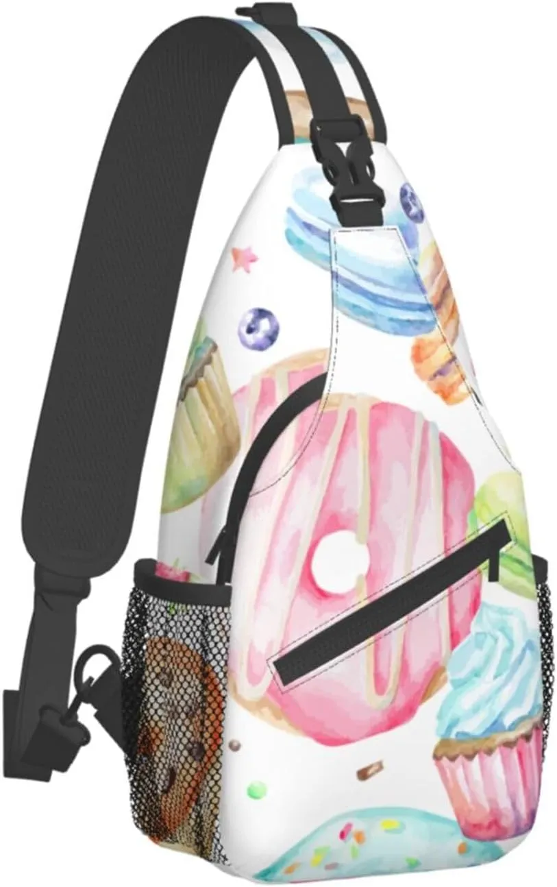 Sling Bag Bones And Dog Claws Print Sling Backpack Crossbody Chest Bag Daypack For Hiking Travel