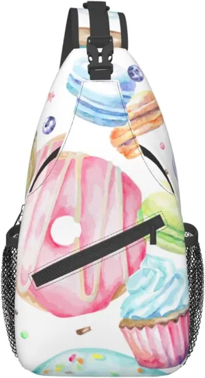 Sling Bag Bones And Dog Claws Print Sling Backpack Crossbody Chest Bag Daypack For Hiking Travel