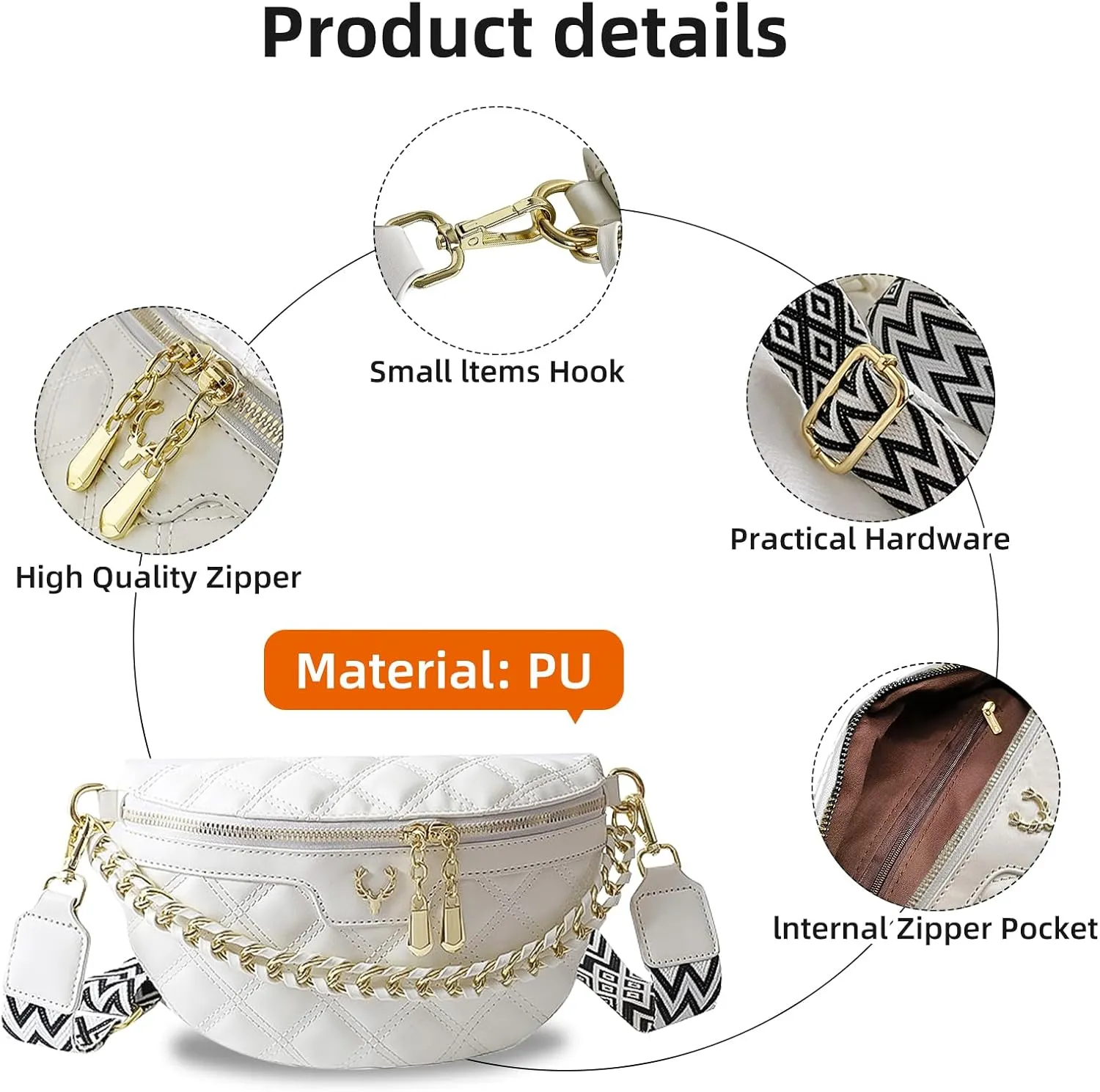Small Crossbody Sling Bag for Women Luxury Faux Leather Shoulder Bag With with Adjustable Strap
