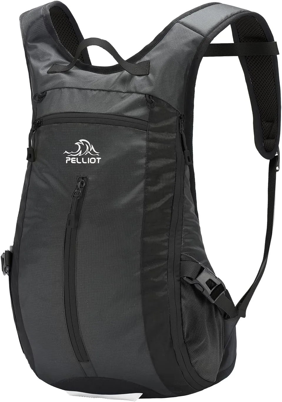 Small Hiking Backpack 15L Lightweight Travel Daypack Expandable Outdoor Back Pack for Women Men Black