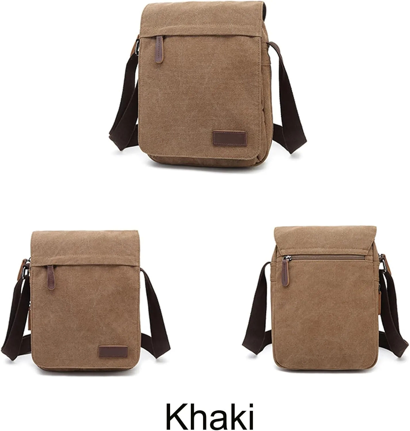 Small retro canvas messenger men's crossbody bag and shoulder bag