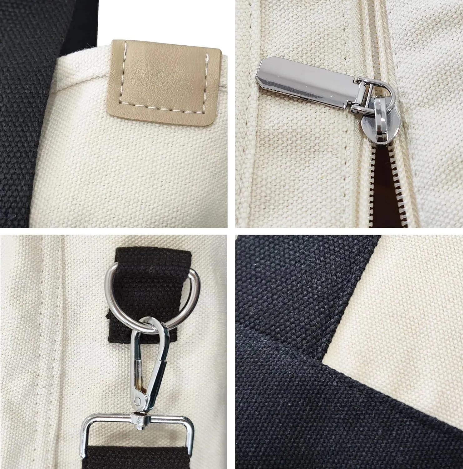 Small Tote Bag with Zipper Tote Bag for Women Canvas Crossbody Bag Shoulder Bag Satchel Hobo Bag Messenger Bag 2025