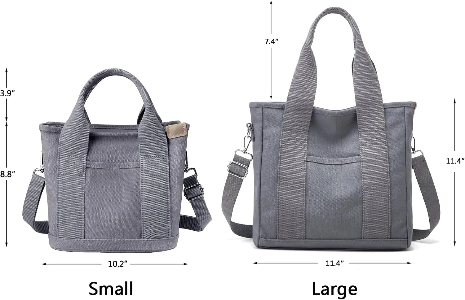 Small Tote Bag with Zipper Tote Bag for Women Canvas Crossbody Bag Shoulder Bag Satchel Hobo Bag Messenger Bag 2025
