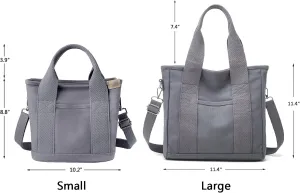 Small Tote Bag with Zipper Tote Bag for Women Canvas Crossbody Bag Shoulder Bag Satchel Hobo Bag Messenger Bag 2025