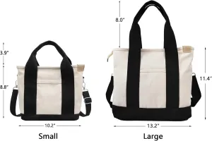 Small Tote Bag with Zipper Tote Bag for Women Canvas Crossbody Bag Shoulder Bag Satchel Hobo Bag Messenger Bag 2025