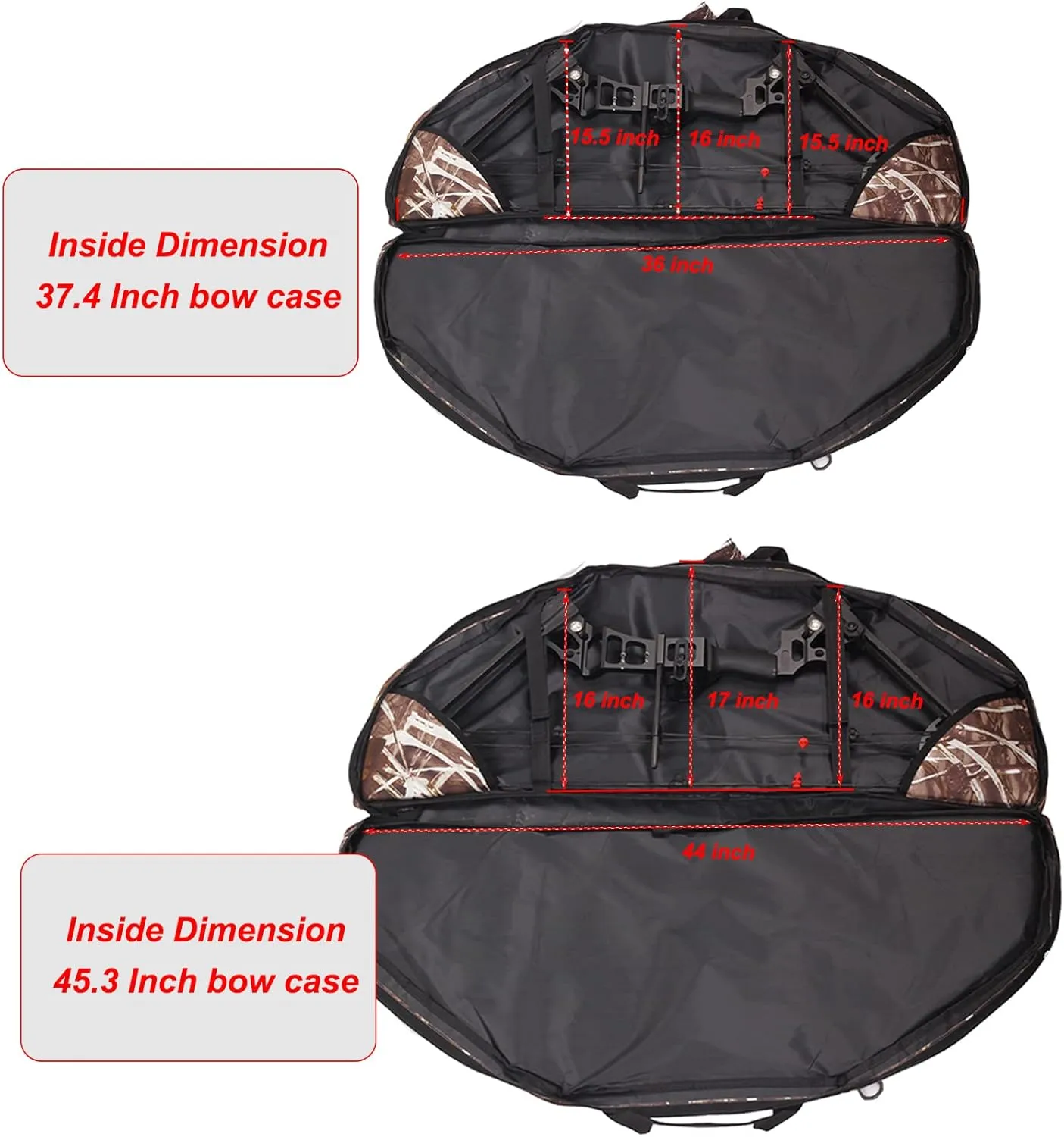 SOPOGER Lightweight Soft Compound Bow Case with Pockets, 600D Water-Resistant Archery Backpack Bow Bag for Hunting