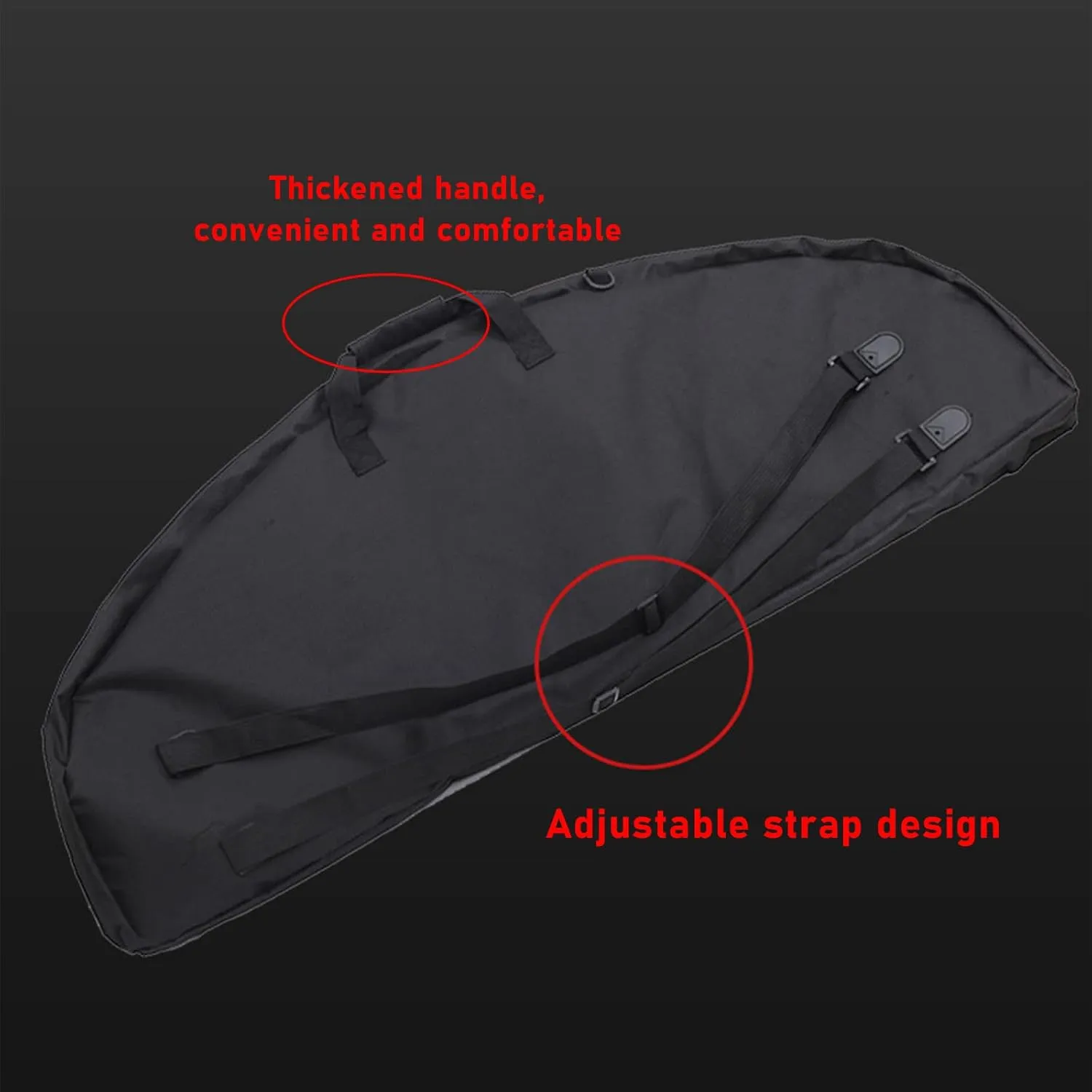 SOPOGER Lightweight Soft Compound Bow Case with Pockets, 600D Water-Resistant Archery Backpack Bow Bag for Hunting