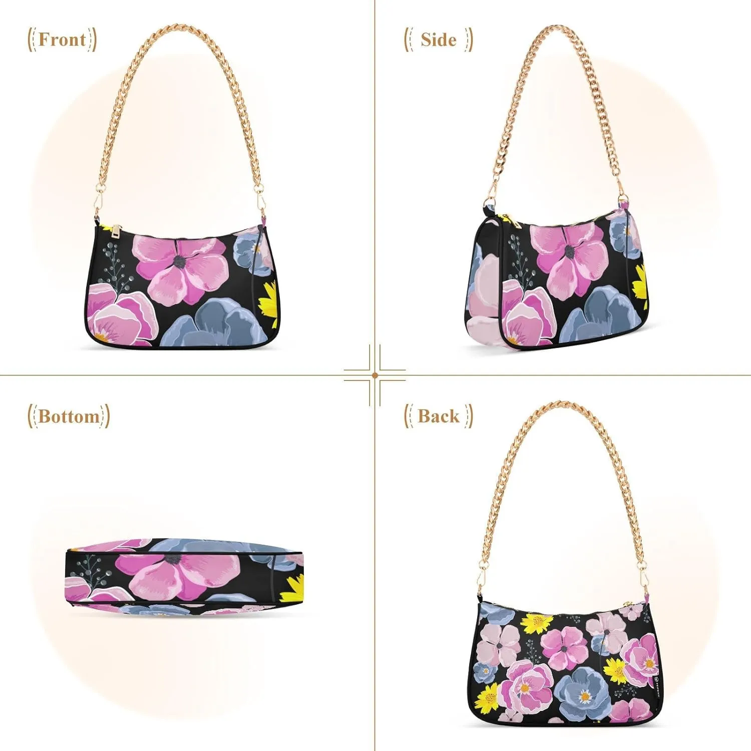 Spacious Handbag for Women Lightweight with Elegant Chain Strap for Daily Commuting