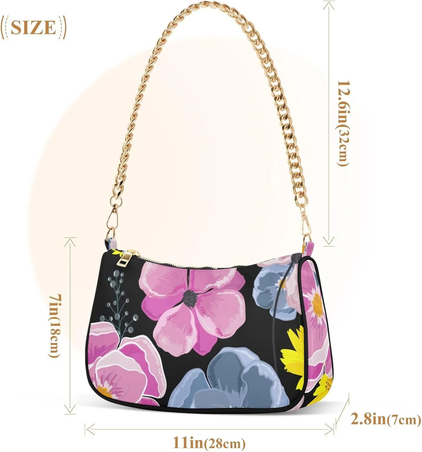 Spacious Handbag for Women Lightweight with Elegant Chain Strap for Daily Commuting