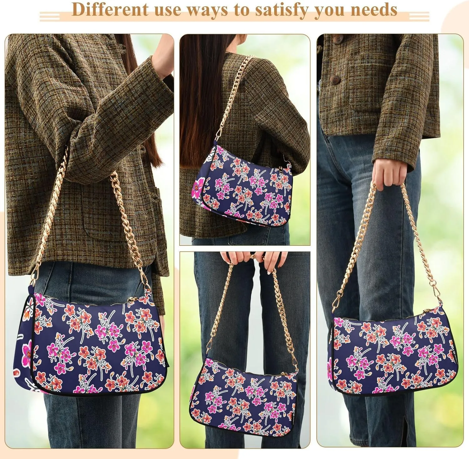 Spacious Handbag for Women Lightweight with Elegant Chain Strap for Daily Commuting
