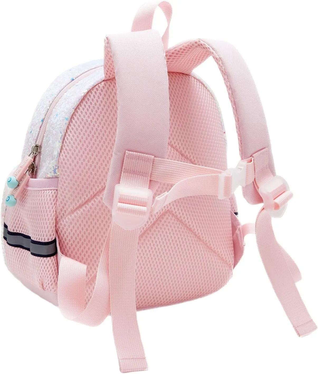 Sparkling Unicorn Backpack, Cute Sparkly Backpack, eyes can move, Adjustable Beling bag(Small backpack, Pink)