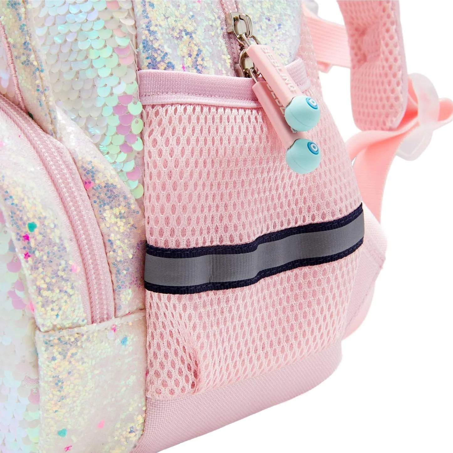 Sparkling Unicorn Backpack, Cute Sparkly Backpack, eyes can move, Adjustable Beling bag(Small backpack, Pink)