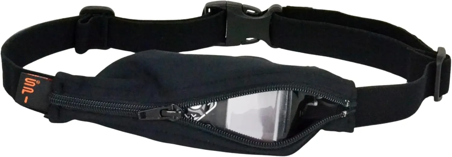 SPIbelt Diabetic Belt Men Women, T1D Diabetes Insulin Pump Epipen Waist Pouch, Medical Devices Accessories, Adjustable. Black with Black Zipper