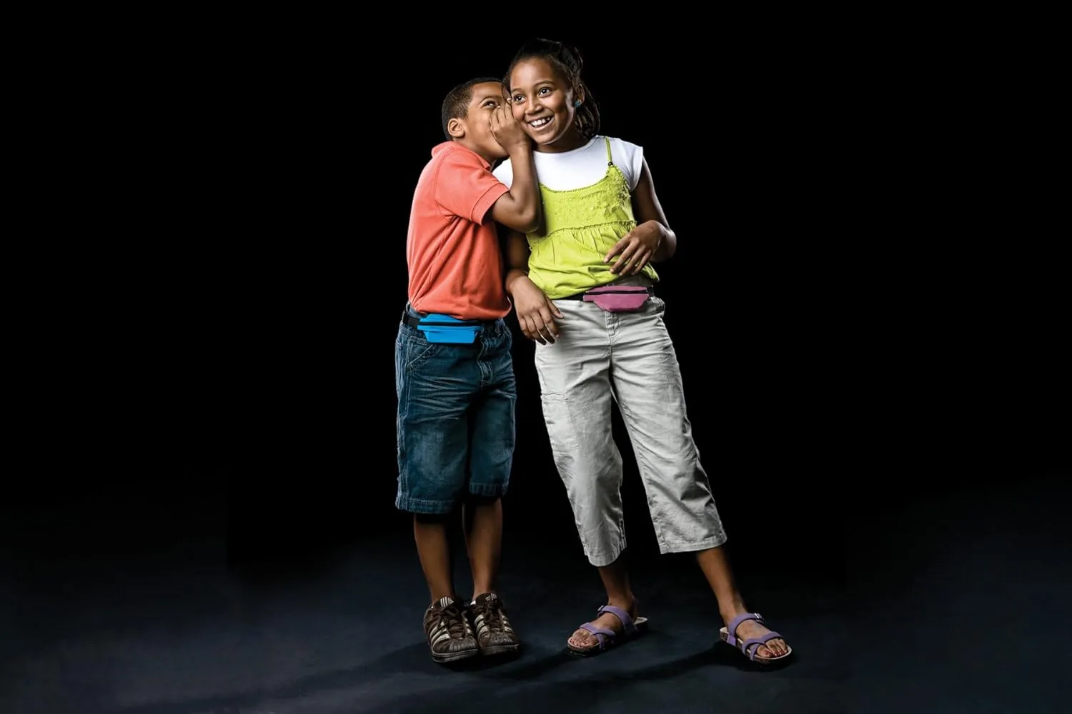 SPIbelt Kids Pocket Belt, Expandable Pocket, Adjustable Waist Belt, No Bounce, No Logo Band, Rave with Black Zipper