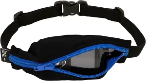 SPIbelt Kids Pocket Belt, Expandable Pocket, Adjustable Waist for Best Fit, No Bounce, No Logo Band, Black with Blue Zipper