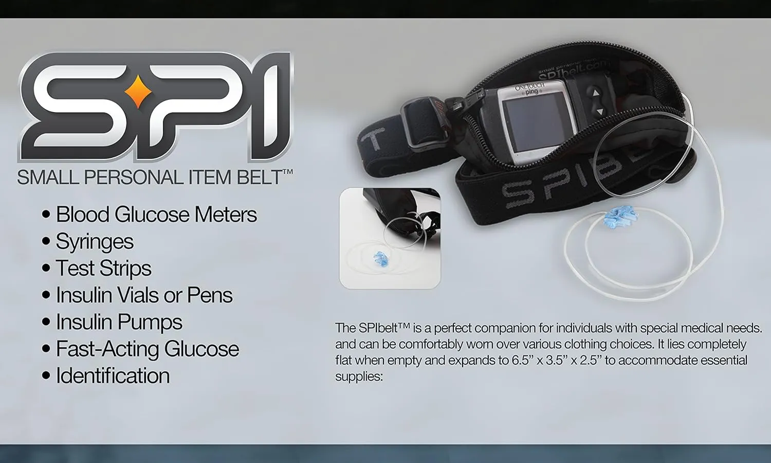 SPIbelt Kids Pocket Belt, Expandable Pocket, Adjustable Waist, No Bounce, No Logo Band, Black with Black Zipper