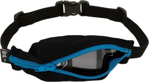 SPIbelt Kids Pocket Belt, Expandable Pocket, Adjustable Waist, No Bounce, No Logo Band, Black with Turquoise Zipper