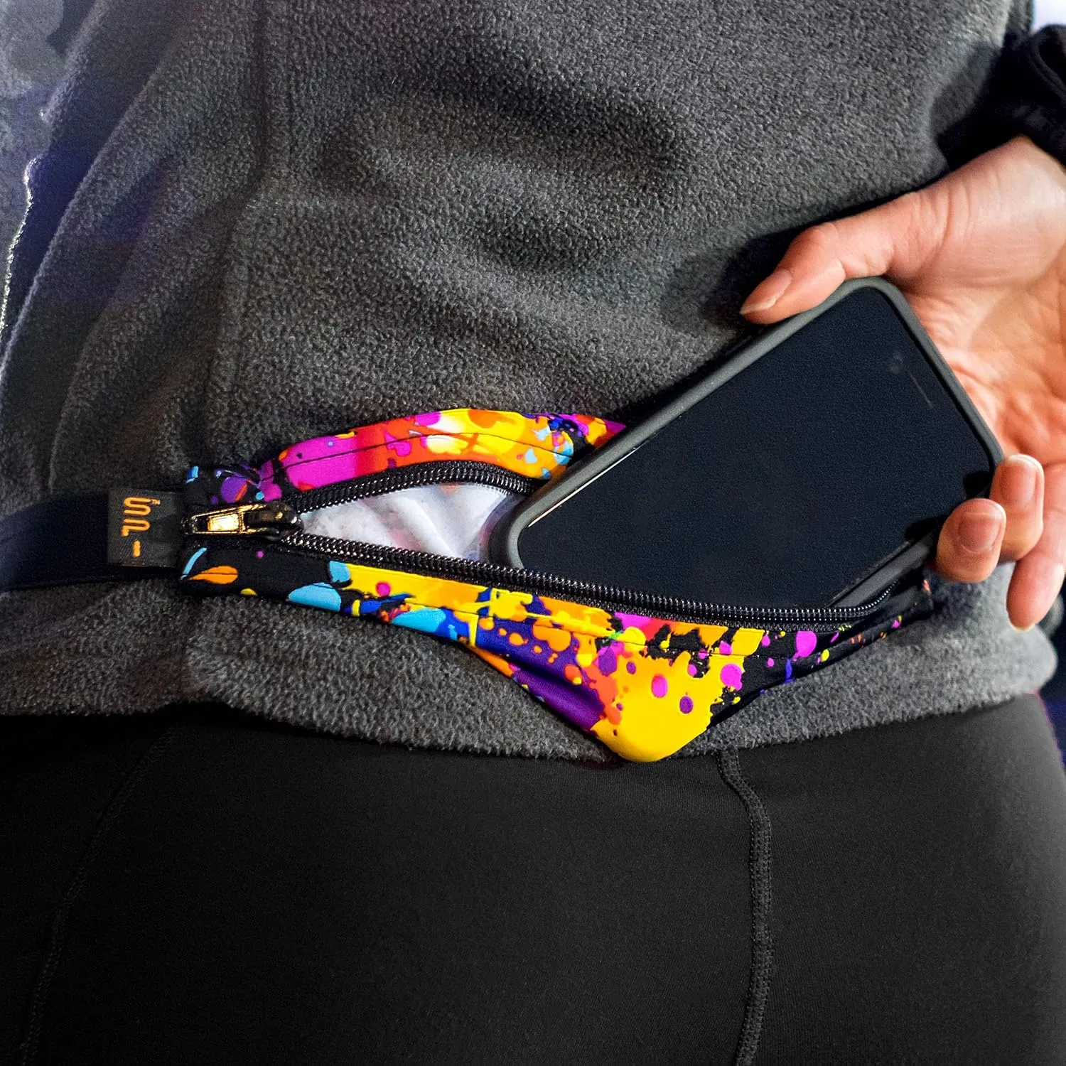 SPIbelt Women's Running Belt Phone Holder Expandable Pocket Adjustable Waist, One Size