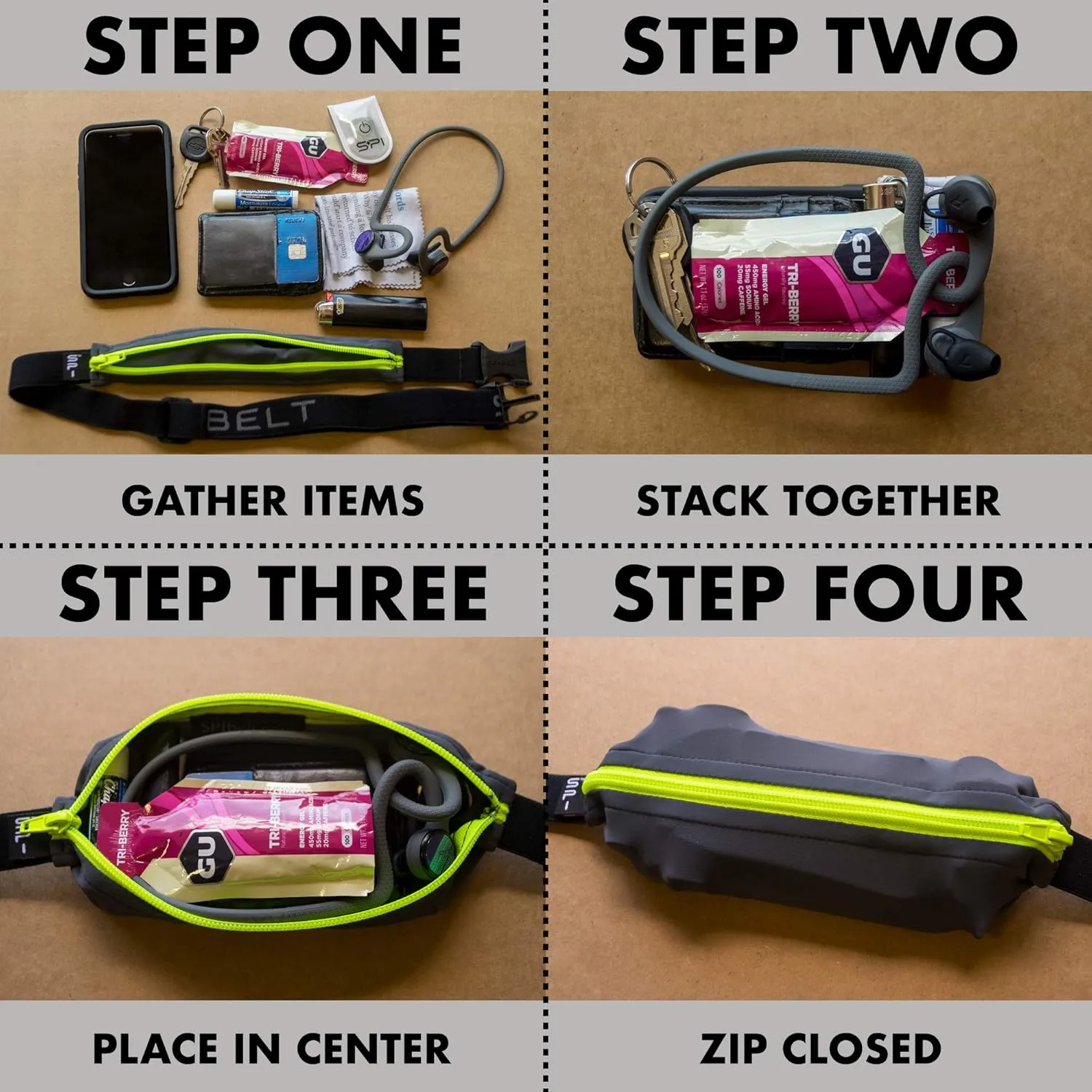 SPIbelt Women's Running Belt Phone Holder Expandable Pocket Adjustable Waist, One Size