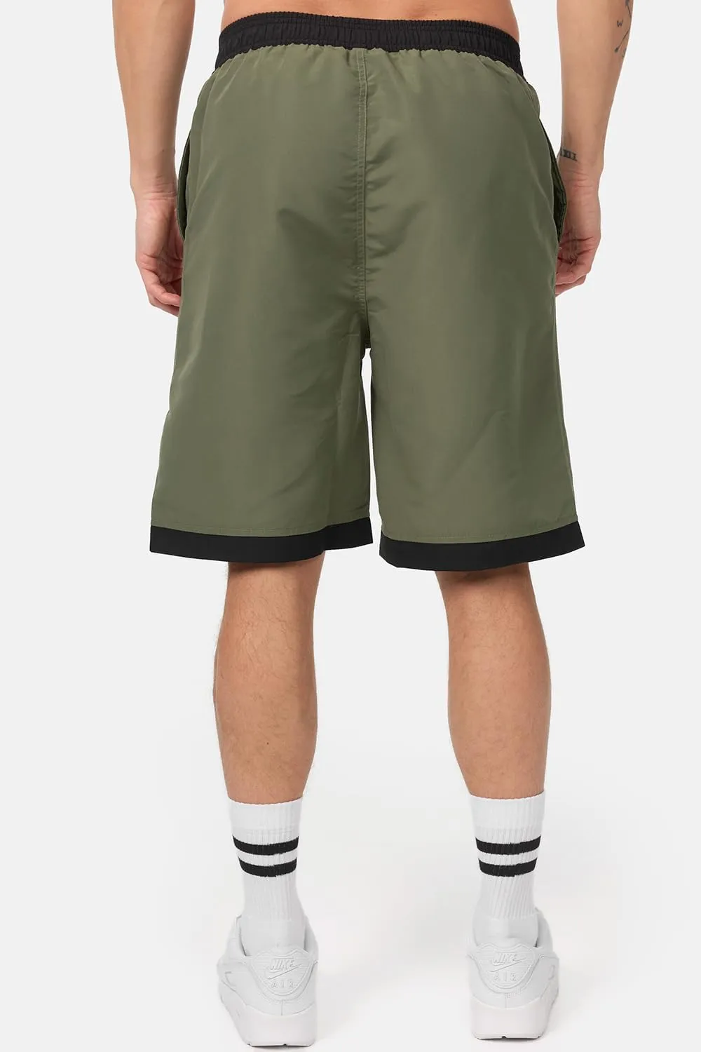 Spirit of England Lonsdale Men´s Logo Beach Shorts Olive Green Surfing Board Swimming Pants Trunks