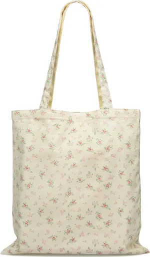 STUOYE Canvas Tote Bag for Women Cute Cotton Tote Bags Floral Travel Beach Bag Reusable Grocery Bags Cloth Shoulder Handbags