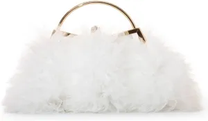 SUKUTU Women Lace Evening Handbag Floral Clutches Purse with Detachable Chain for Wedding Prom Party