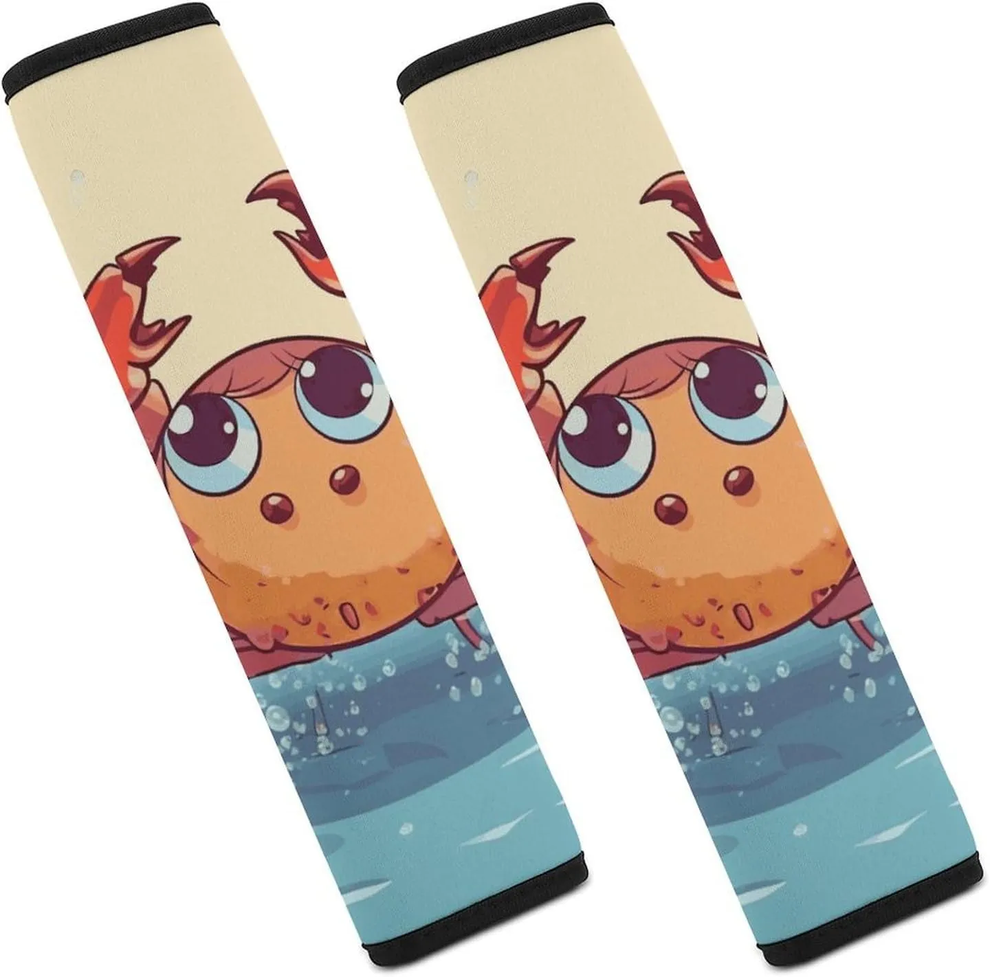 Summer Cartoon Crab Auto Seat Belt Cover 2PCS Universal Car Seat Belt Shoulder Protector Pad, Protect Your Shoulders and Neck for Car Seat Belt, Shoulder Bag, Backpack