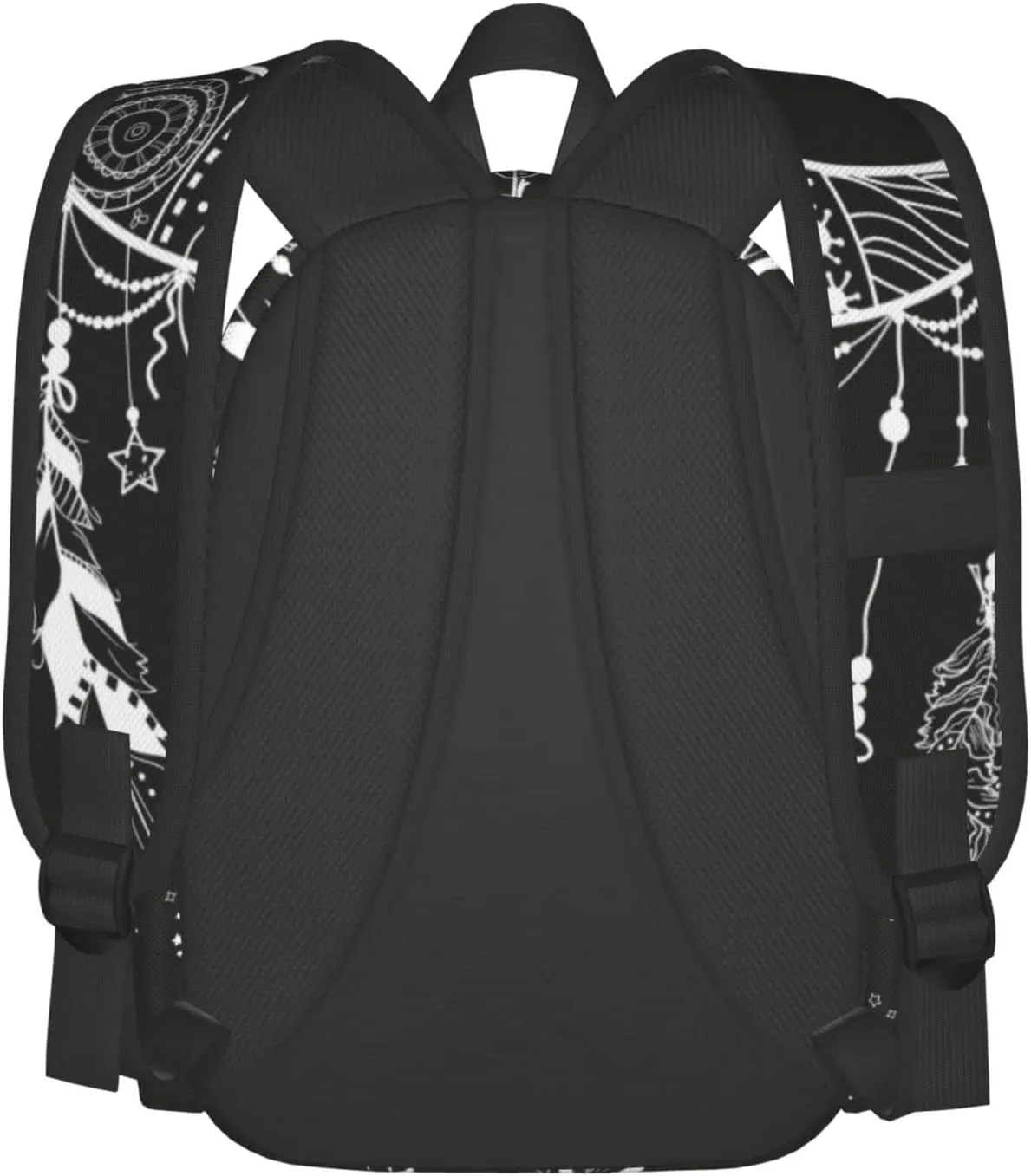 SUPLUCHOM School Backpack Boho Moon Magic Dreamcatcher Casual Daypack Men Women Polyester Laptop Bag with Side Pockets Bookbag for Travel Hiking Work Student Over 3 Years Old Kids