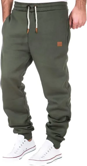 Sweatpants for Men Cotton Casual Waist Men Solid with Pockets Waist Trousers Elastic Men's Stretch Waist Cargo