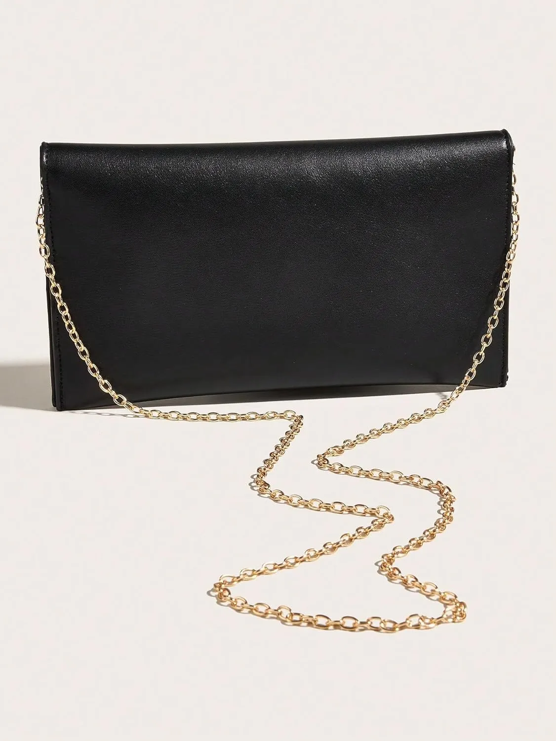 SweatyRocks Women's Leather Chain Strap Crossbody Bag Medium Evening Clutch Bags
