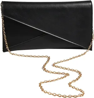 SweatyRocks Women's Leather Chain Strap Crossbody Bag Medium Evening Clutch Bags
