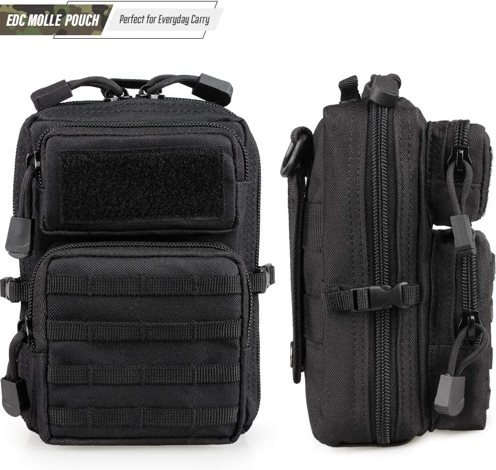 Tactical Molle Utility Pouch, EDC Tool Pouch Tactical Phone Pouches Mini Waist Pouches Medical EDC IFAK Pack Mini Design of 3-Day Backpack