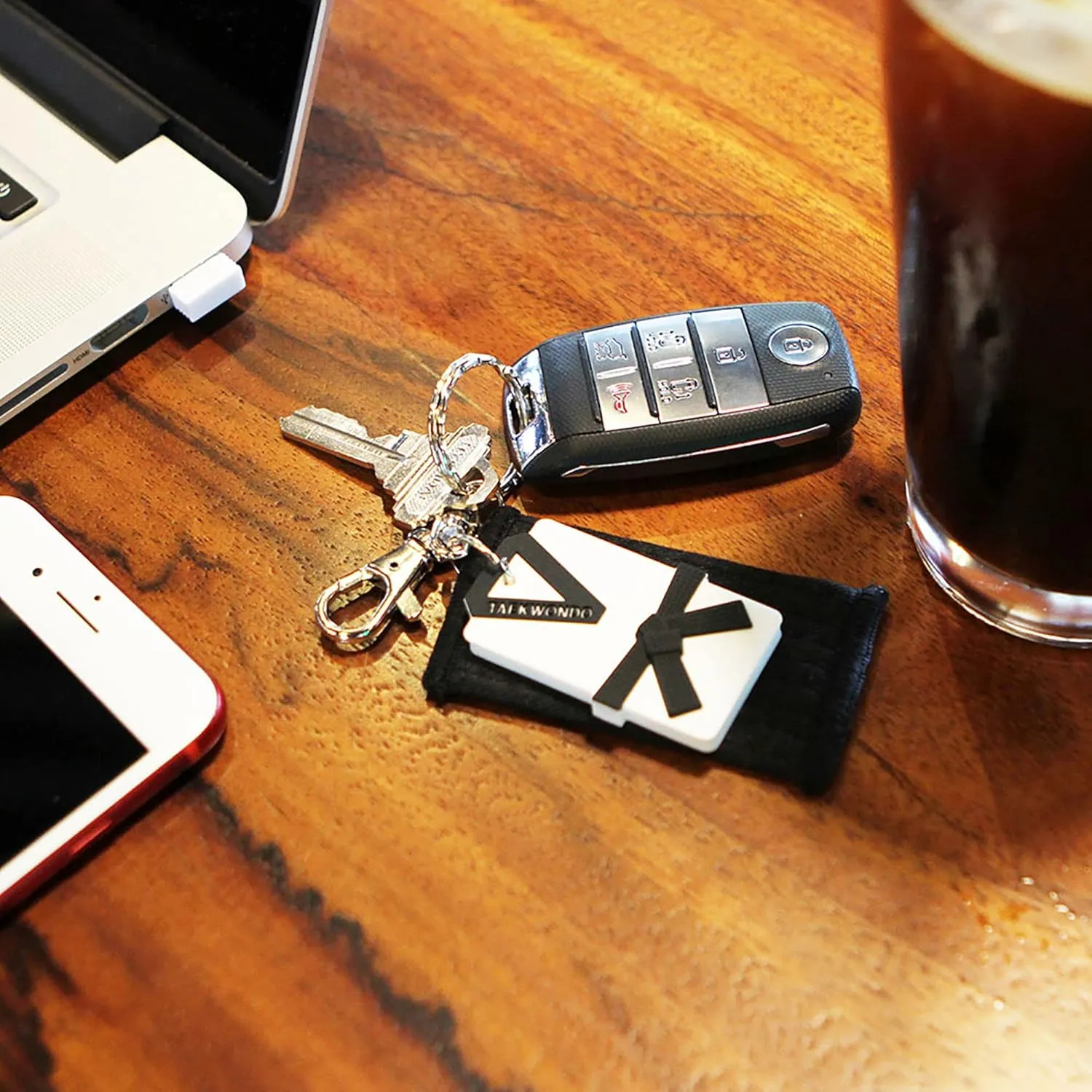 Taekwondo Key Chain with Name tag-Premium Quality-Thoughtful Gift Idea for Martial Arts Students and Teachers