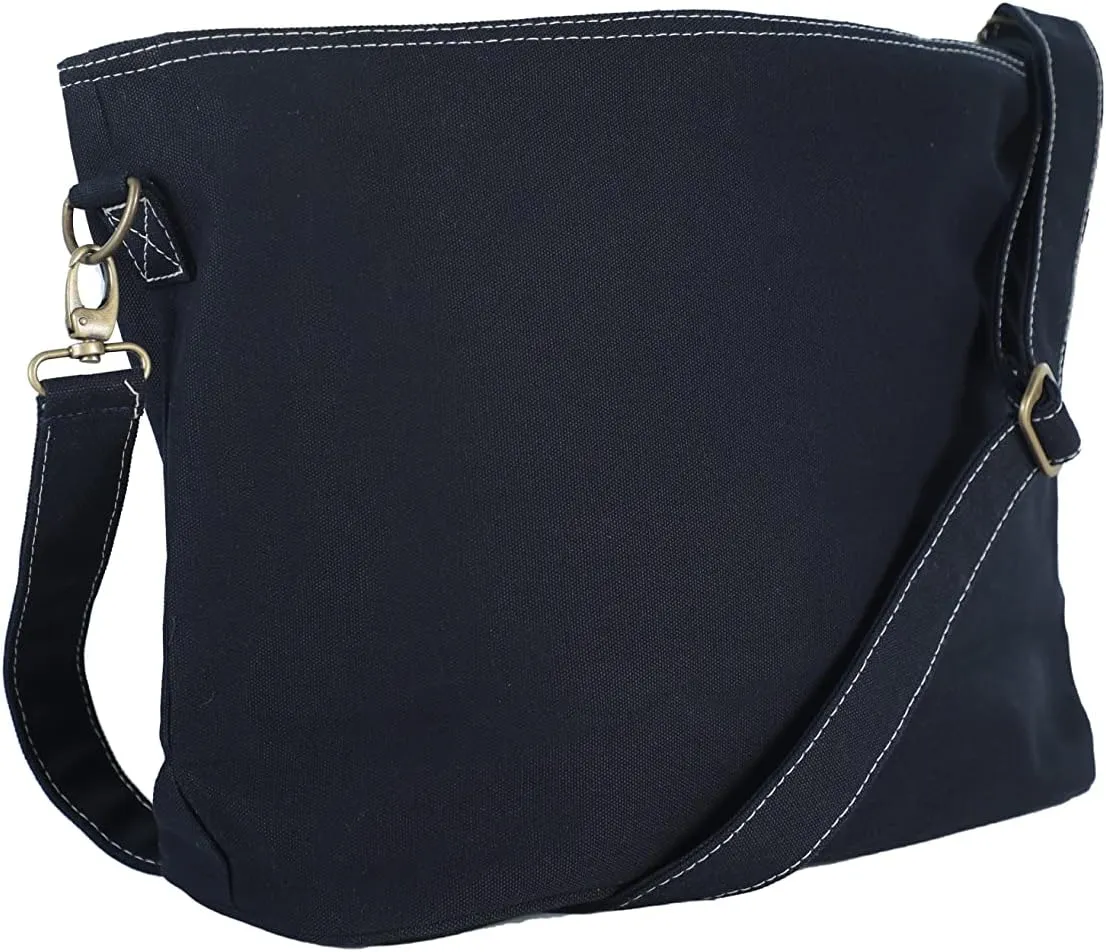 Tag&Crew Urban Shoulder Unisex Travel Tote Canvas Messenger Cross Body Bag for Office School College