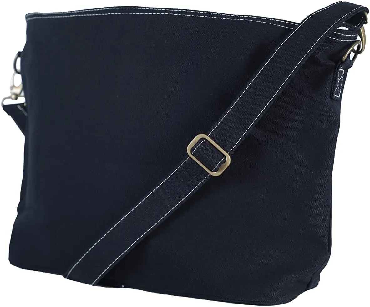 Tag&Crew Urban Shoulder Unisex Travel Tote Canvas Messenger Cross Body Bag for Office School College
