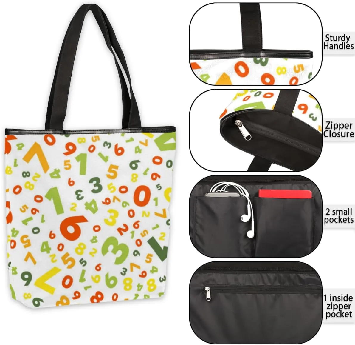 Tavisto Canvas Tote Bag,Blue Sky Peach Blossom Grocery Shopping Bags 11"x13.6"x4" Durable