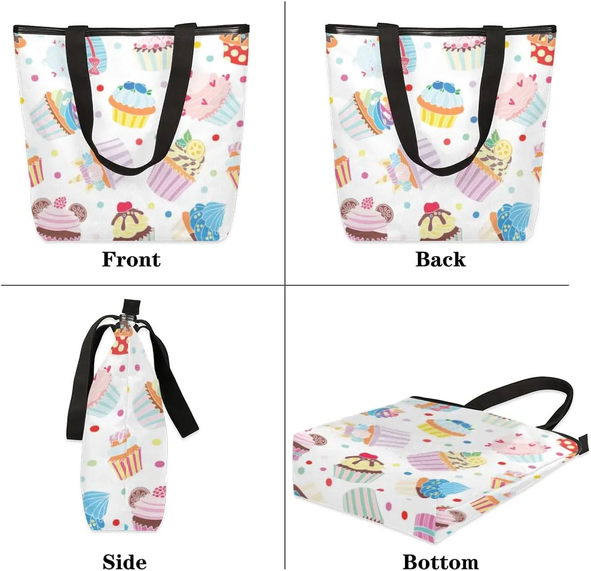 Tavisto Canvas Tote Bag,Blue Sky Peach Blossom Grocery Shopping Bags 11"x13.6"x4" Durable