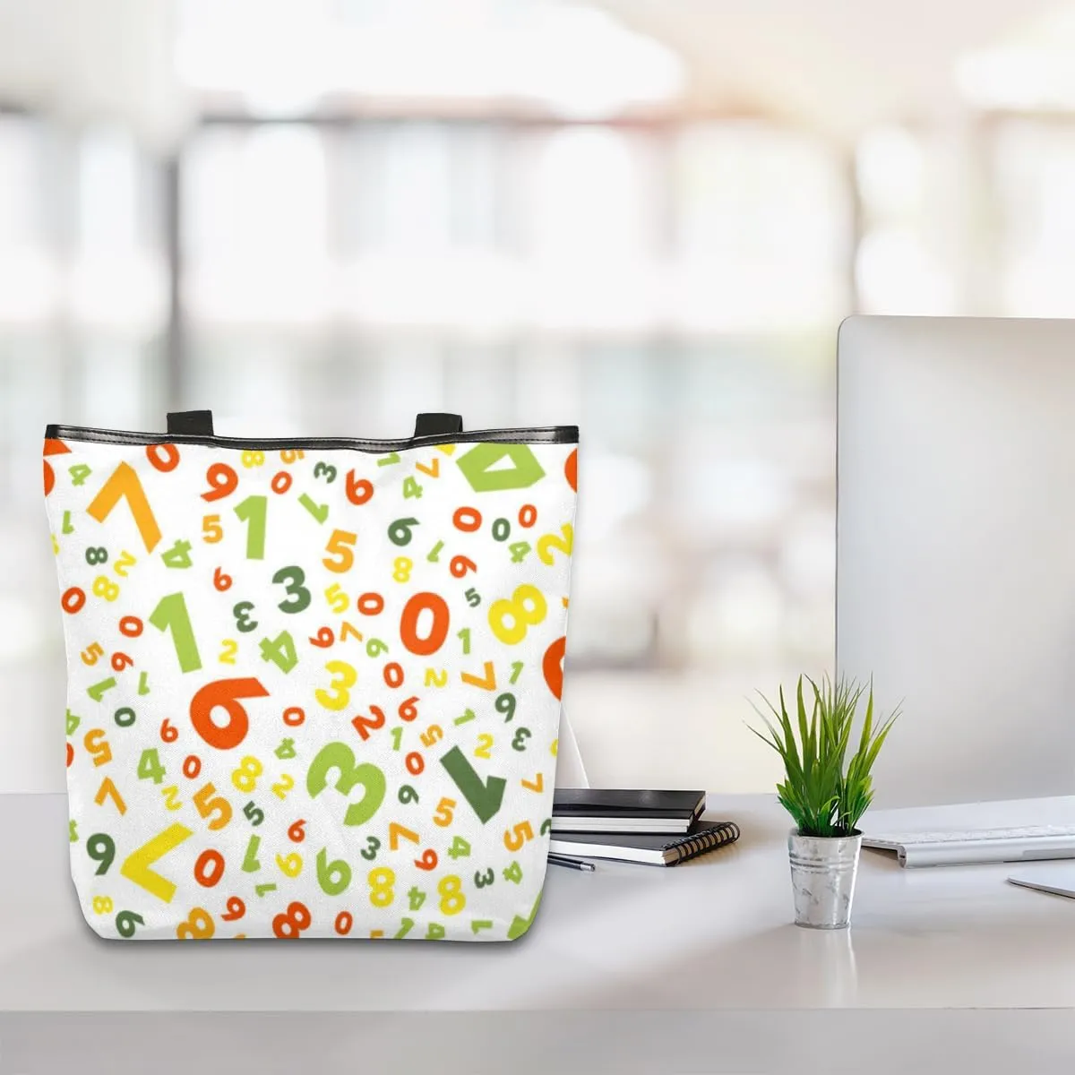Tavisto Canvas Tote Bag,Blue Sky Peach Blossom Grocery Shopping Bags 11"x13.6"x4" Durable